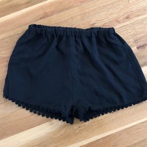 Brandy Melville high waisted black lace shorts